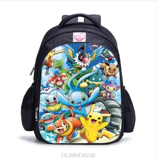 Pokemon Backpack 2pcs Set Children Anime Rucksack Kids Cartoon Knapsack Baby Pikachu Boys Girls School Bags