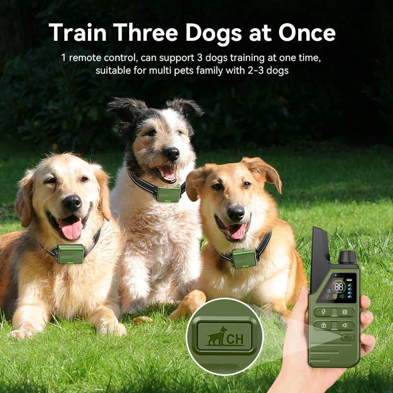

Electric Pet Dog Training Collar Remote Control Pet Puppy Dog Bark Stop Collar Waterproof Rechargeable Anti Barking Device