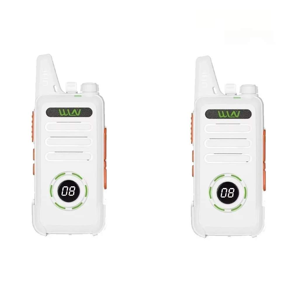SALE 2PCS White KD-C1 Walkie Talkie Set with Digital Screen, 16CH FM Transceiver, Clear Sound Long Standby, Best Gift for Kids