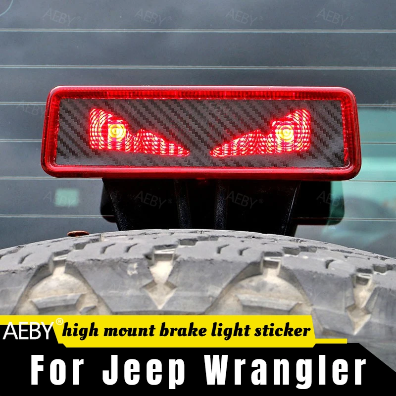 

For Jeep Wrangler 2007-2022 Third brake light decal,UV protection,high mount brake light sticker,warning light sticker,sticker