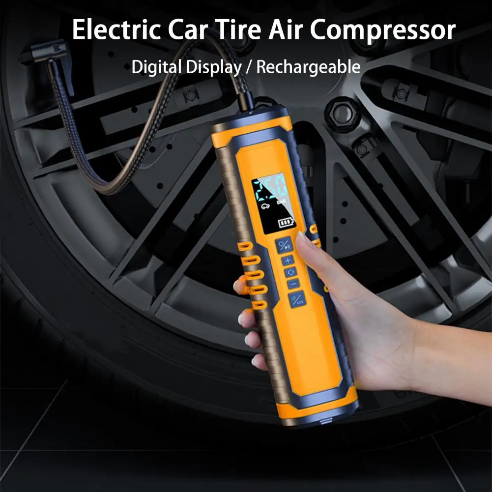 

Tire Inflator 1 Set Practical 6000mAh Automatic Shut-off Electric Car Tire Air Compressor Auto Supplies