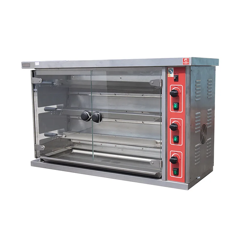 369 stick roast duck stove Commercial electric heating gas stainless steel automatic rotary roast chicken stove