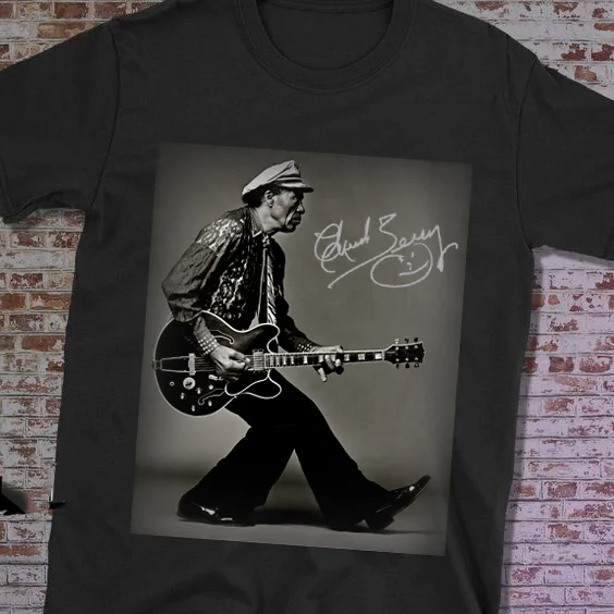 Chuck Berry signature T-shirt Tee Unisex Short Sleeve Full Size S to 5XL LI89