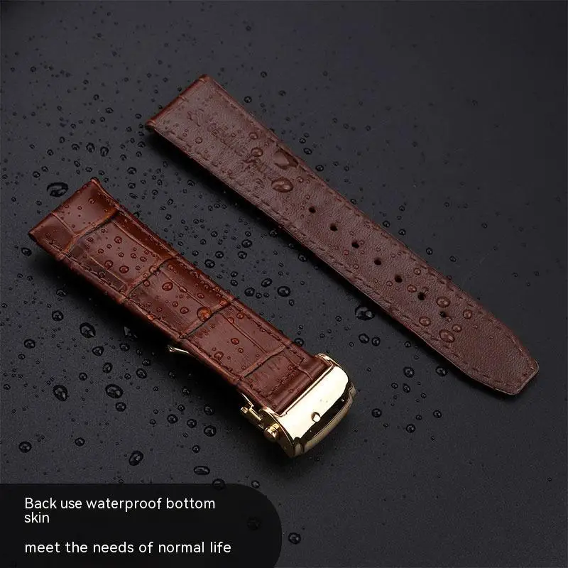 Folding buckle genuine leather watch strap for men For Maurice Lacroix MP6538 MP6607 MP6347 Watchband 20mm 22mm