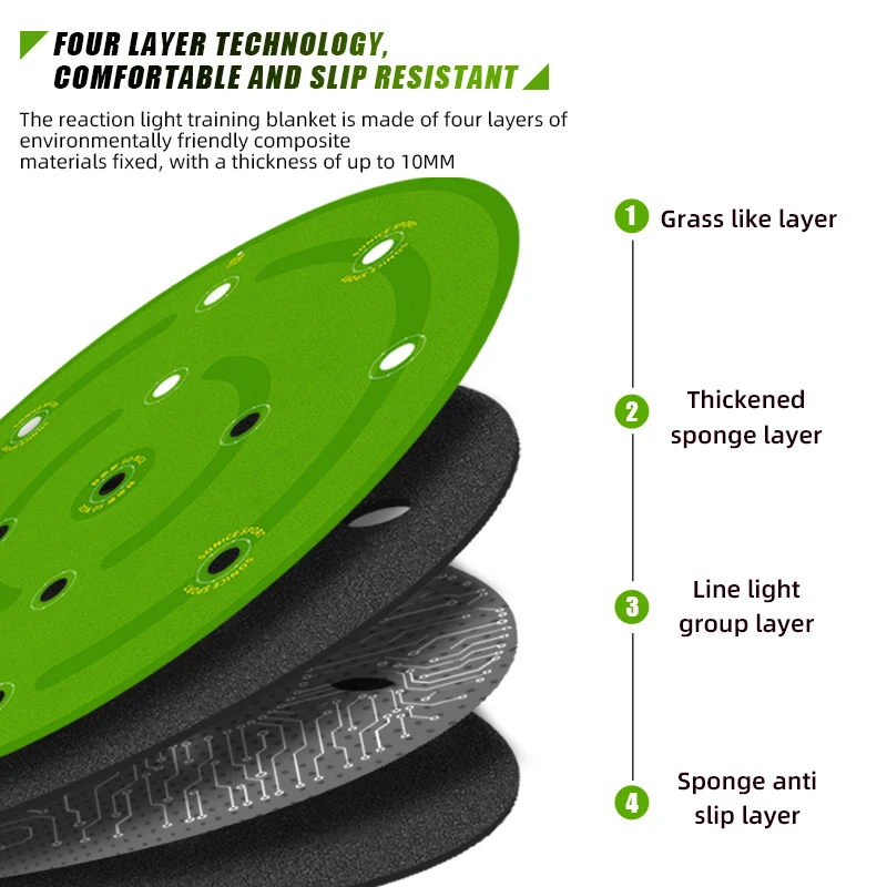 سجادة خفيفة للتدريب على استجابة رشيقة لسرعة كرة القدم من معدات تدريب كرة القدم الداخلية والخارجية
