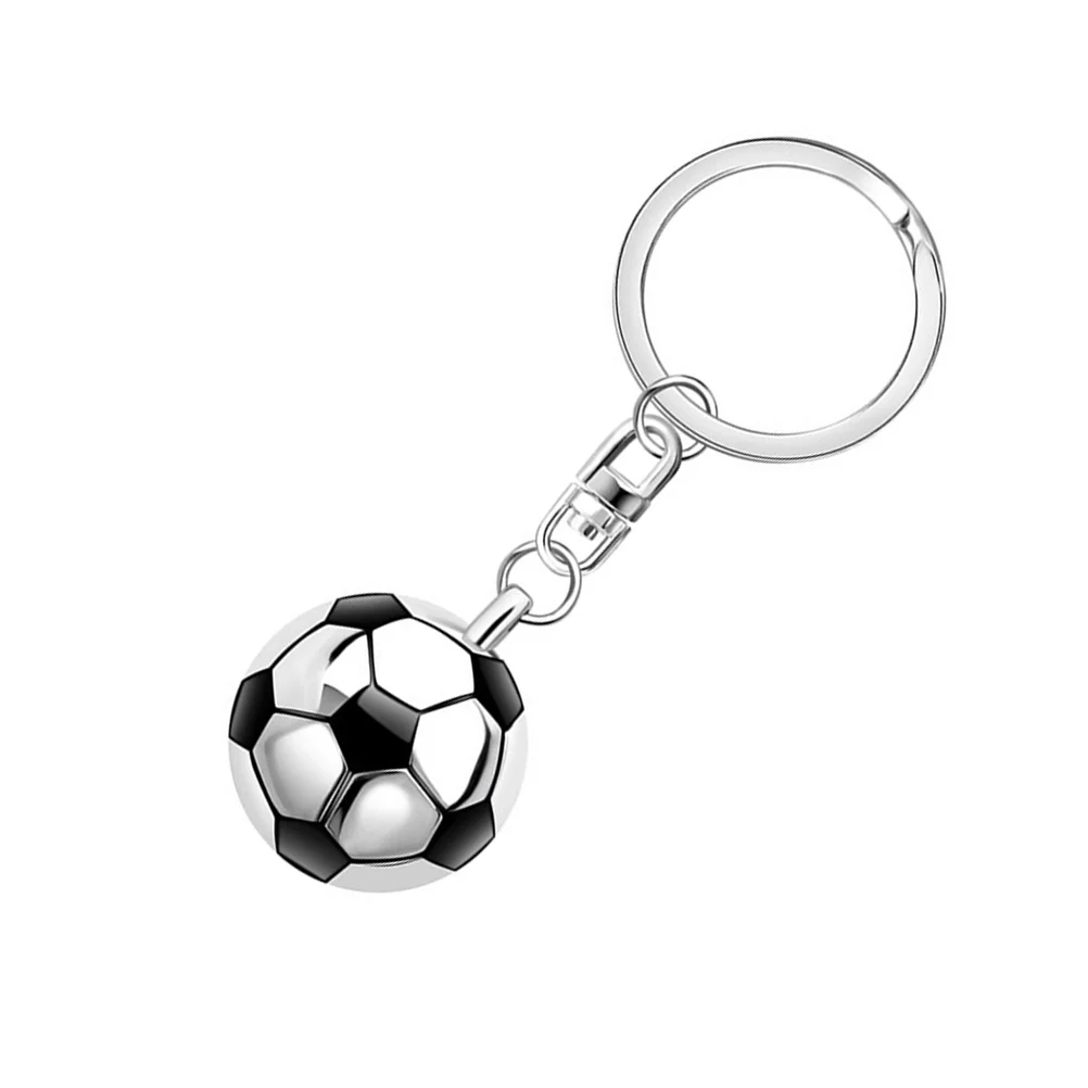 

12 Pcs Key Ring Fob Football Keyring Chain Semicircle Creative Metal Soccer Keychain