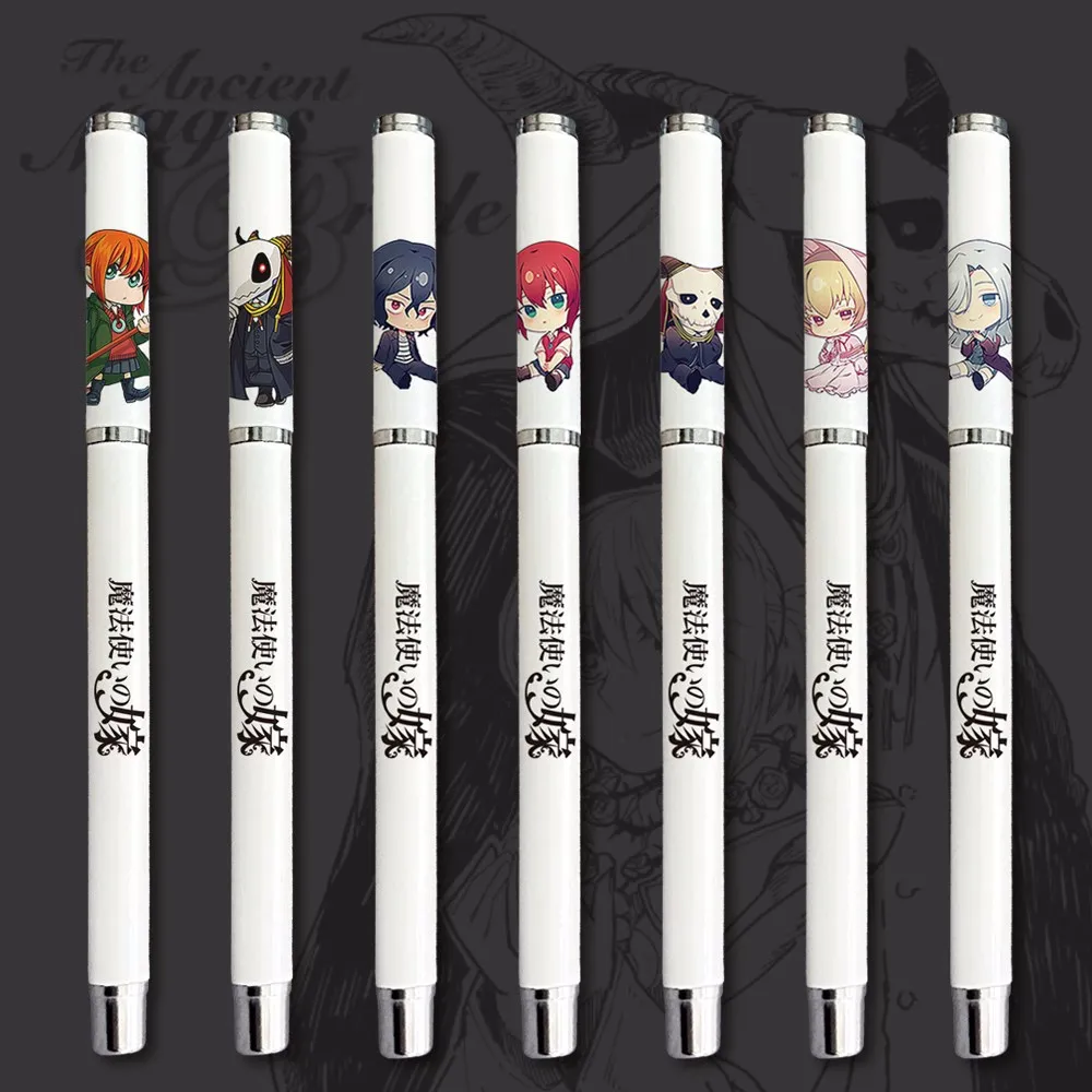 

Anime The Ancient Magus' Bride Chise Hatori Black Ink Gel Pen 0.5mm Graffiti Writing Pens Kids Gift School Stationery 1907