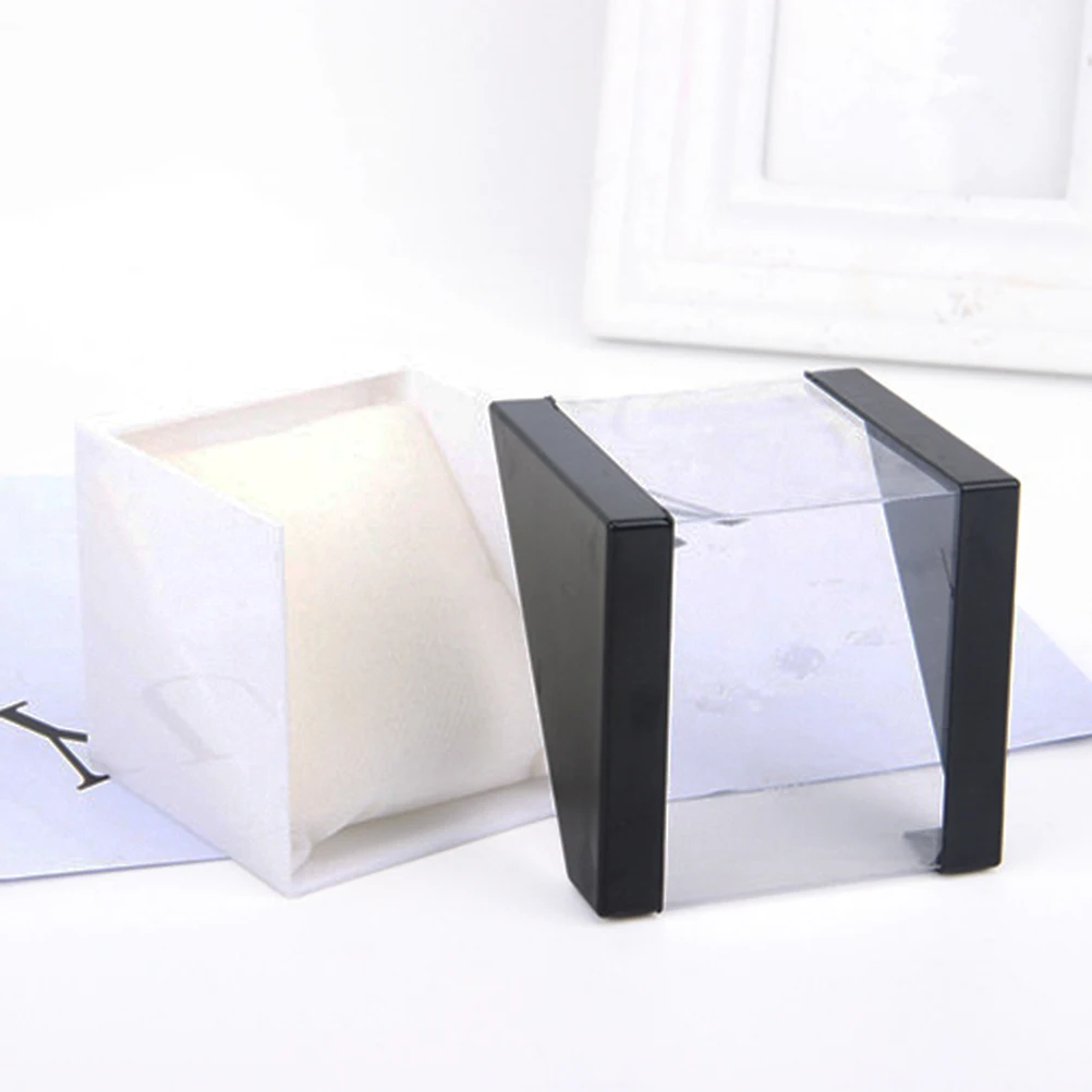 1pc random color  wrist watch box 78*78mm plastic earring display storage holder jewelry case