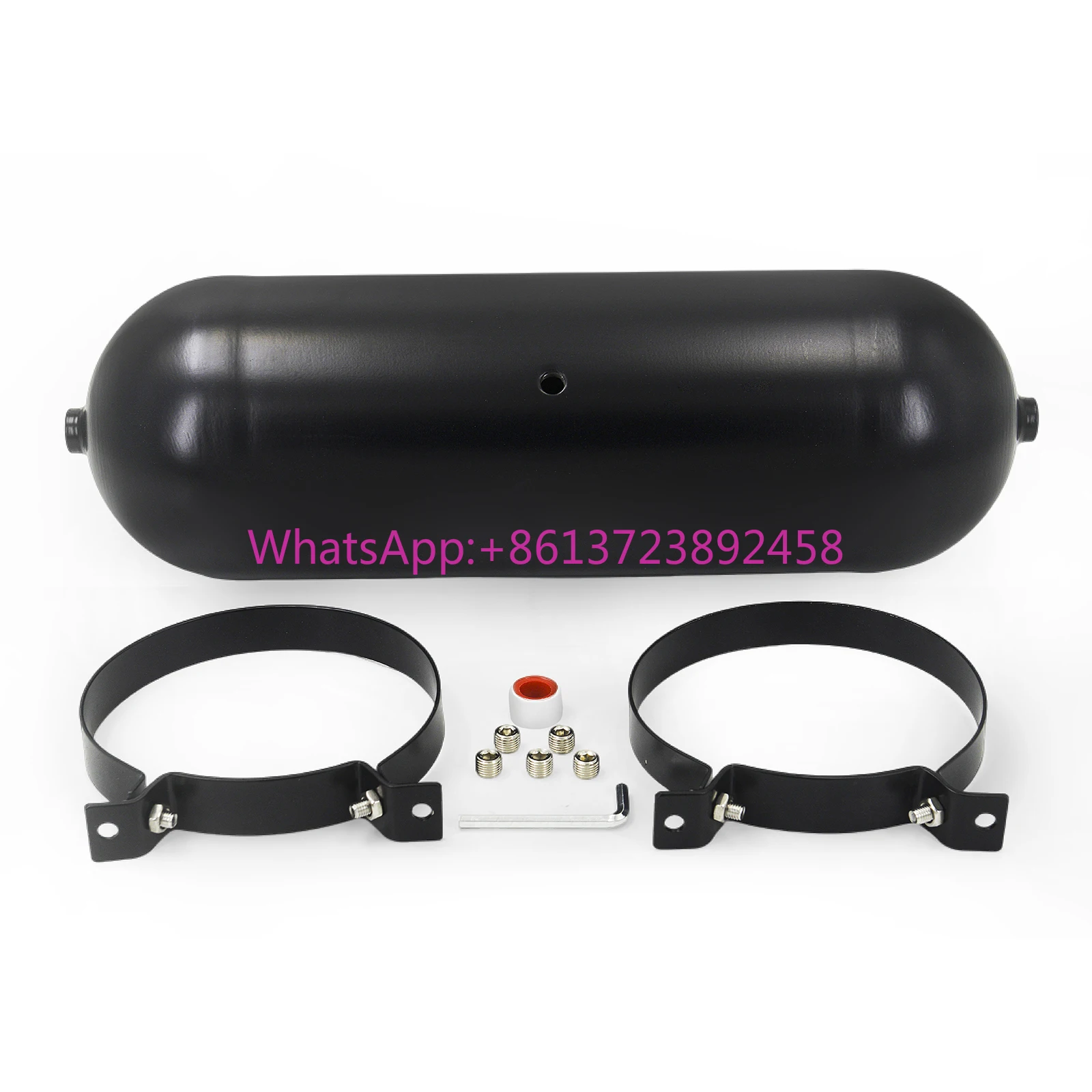 

Universal Black 3 Gallon Aluminum Seamless Air Cylinder Air Tank 1/4NPT Ports Pneumatic Air Suspension System Tuning Car Parts