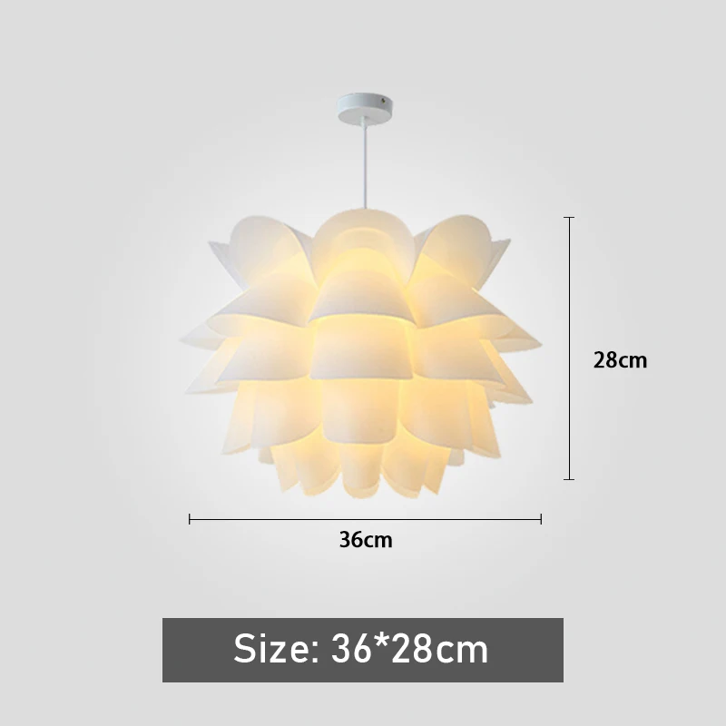 Lotus Chandelier Ceiling Pendant Lampshade DIY Puzzle Lights Modern Lamp Shade for North European Style Room