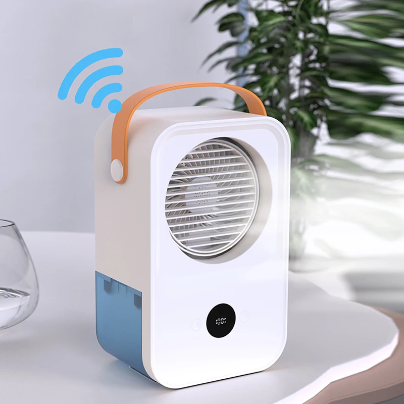 Portable Desktop Fan Mini Water Cooling Fan Air Cooler 4-speed USB Rechargeable Mist humidifier Home Electric Fan With LCD Outdo