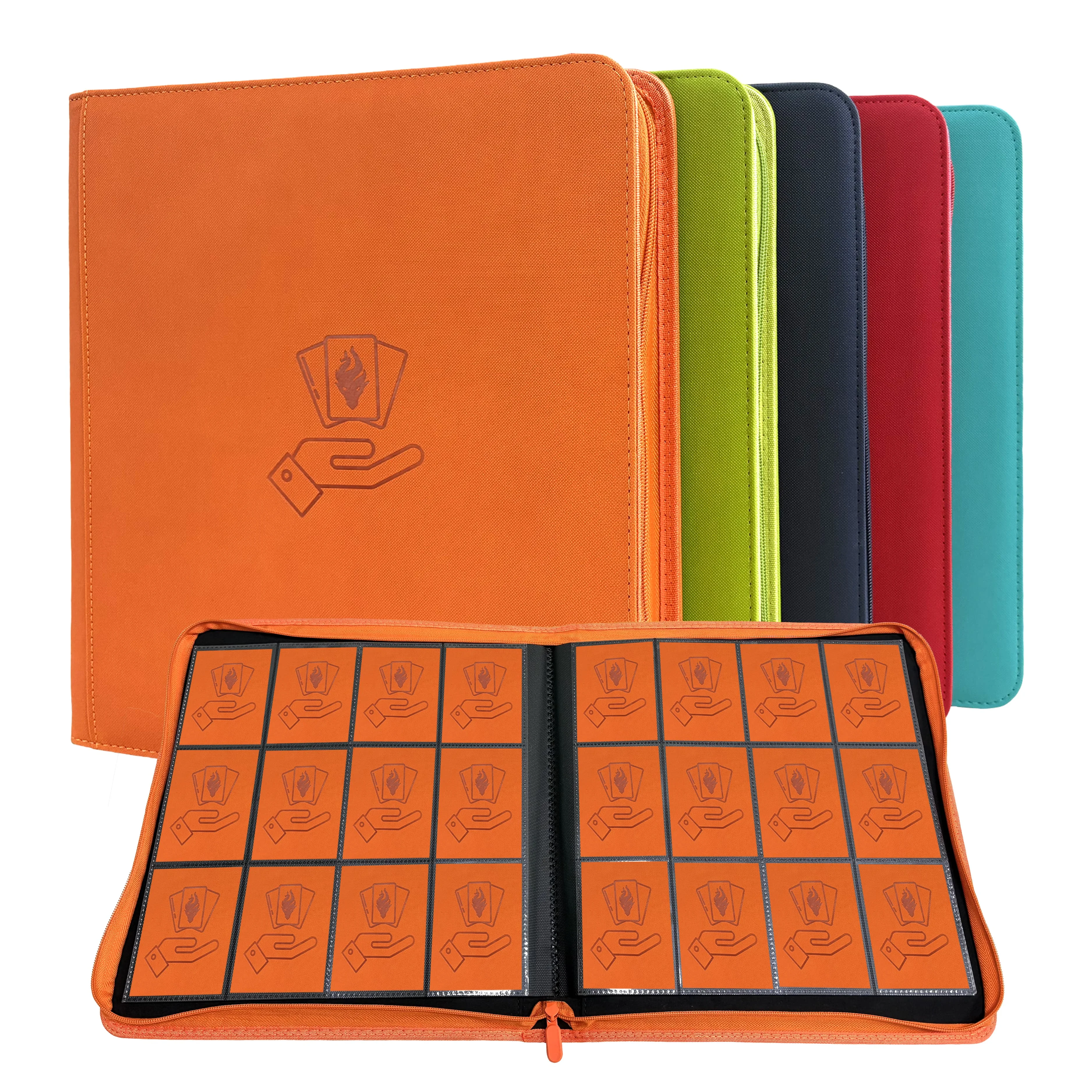 12‑Pocket Side‑Loading Zipper Trading Card Binder 480 Cards Holder TCG Game Card Album Folder Collection Storage Book