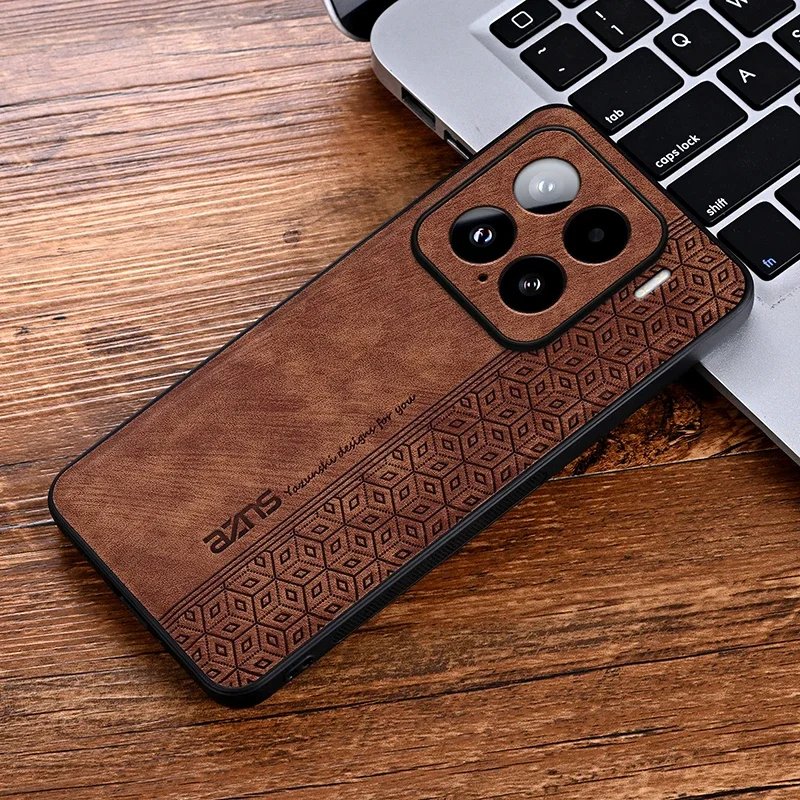 PU+TPU 3D Skin Feel Leather Phone Case For Xiaomi 15 14T Pro POCO X7 X6 Pro Redmi Note 14 Pro Plus Shockproof Protect Back Cover