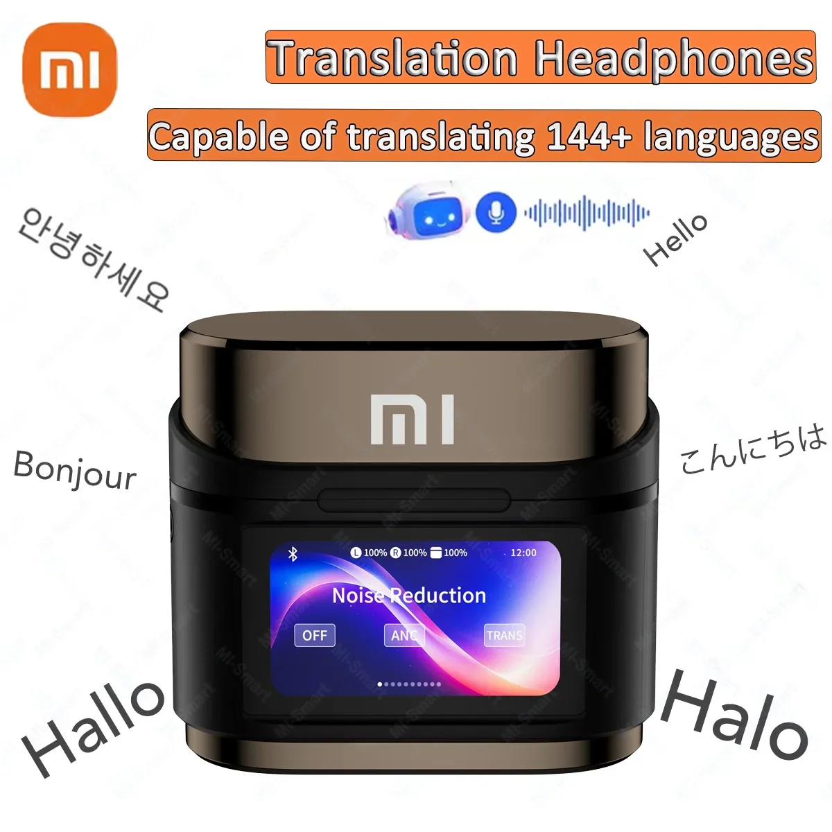 Xiaomi Mi Translator Earphones Wireless Bluetooth Earphones BD2 Dual Noise Cancelling Smart Touch Earphones with Display