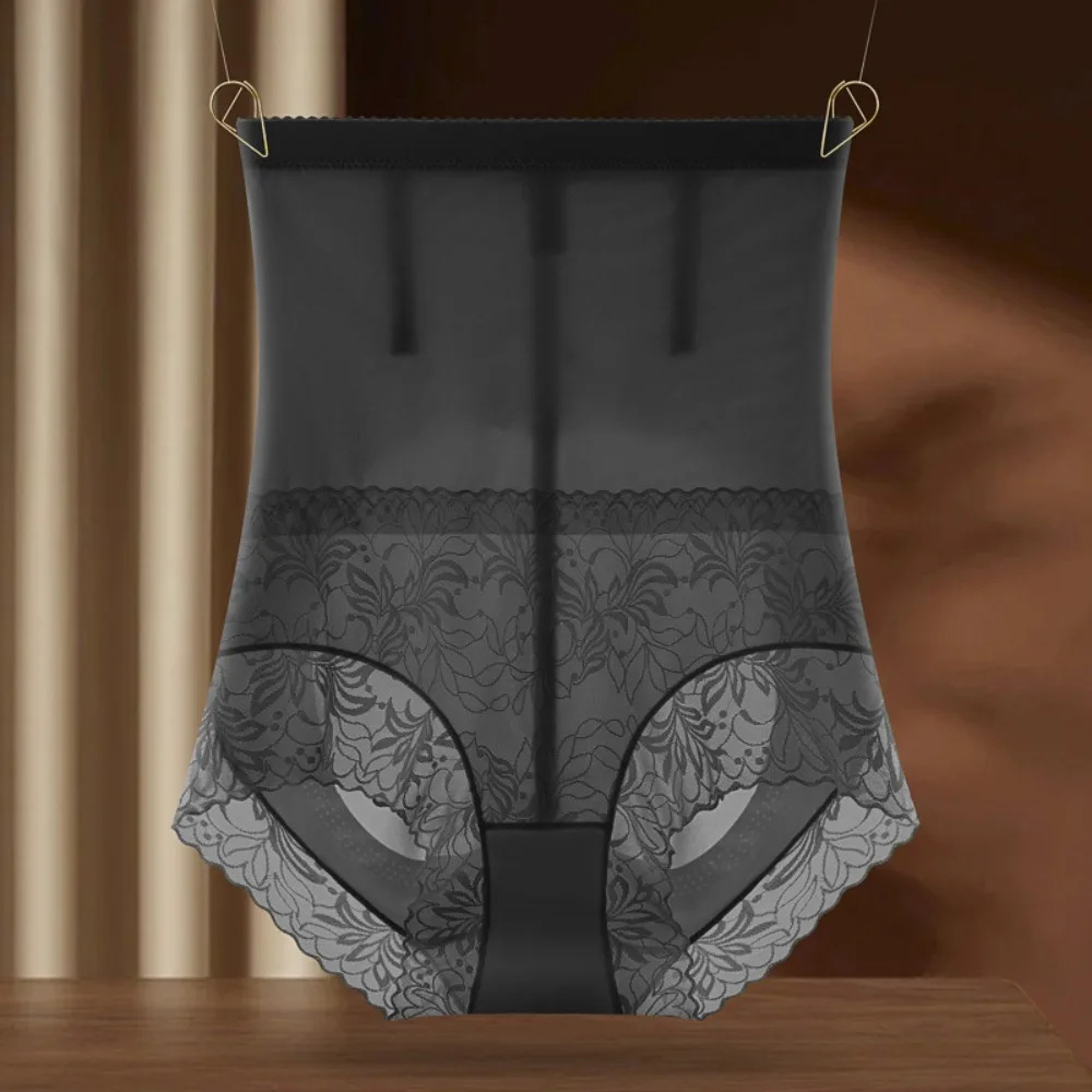 Koronkowe majtki modelujące sylwetkę damskie z wysokim stanem, bezszwowa bielizna w dużych rozmiarach, bezśladowe majtki poporodowe, modelujące sylwetkę dla dziewcząt.