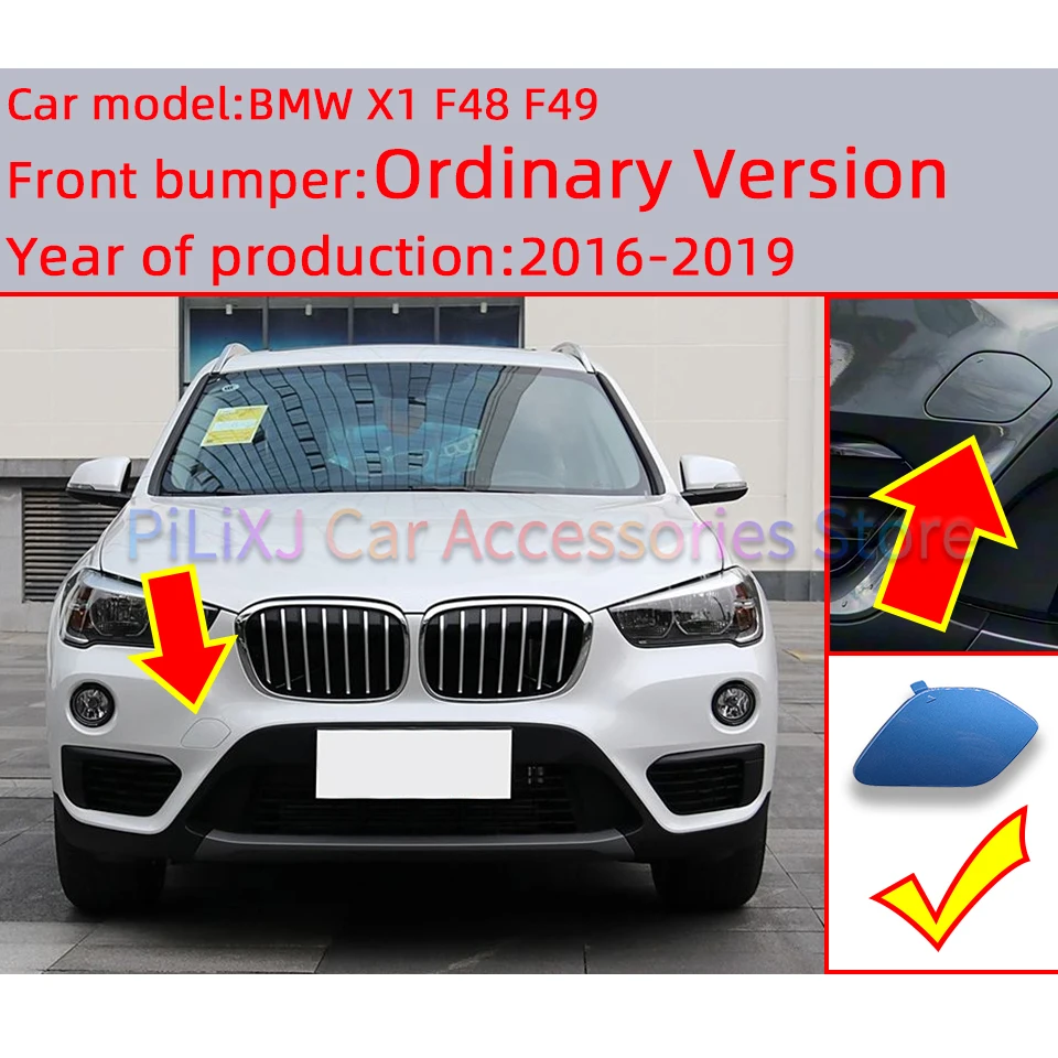 Car Front Bumper Towing Hook Cover Tow Hauling Eye Cover Trim Cap Painted For BMW X1 Series F48 F49 2016 2017 2018 2019 2020