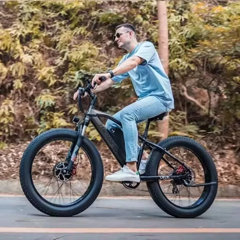 Lankeleisi MG740 PLUS 2000W Dual-Motor Fatbike, 48V 20Ah Akku, 26"×4.0 Reifen, 7-Gang-Schaltung, hydraulische Scheibenbremsen, blockierbare Ölfedersuspension, Offroad-E-Bike für Erwachsene