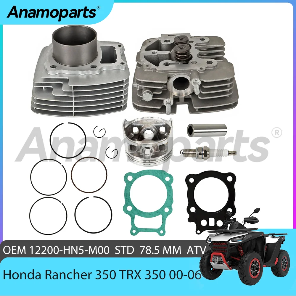 cylinder head piston top gasket Rebuild Overhaul part kit fit for 00-06 Honda Rancher TRX350 CC STD 78.5MM ATV 12251-HN5-671