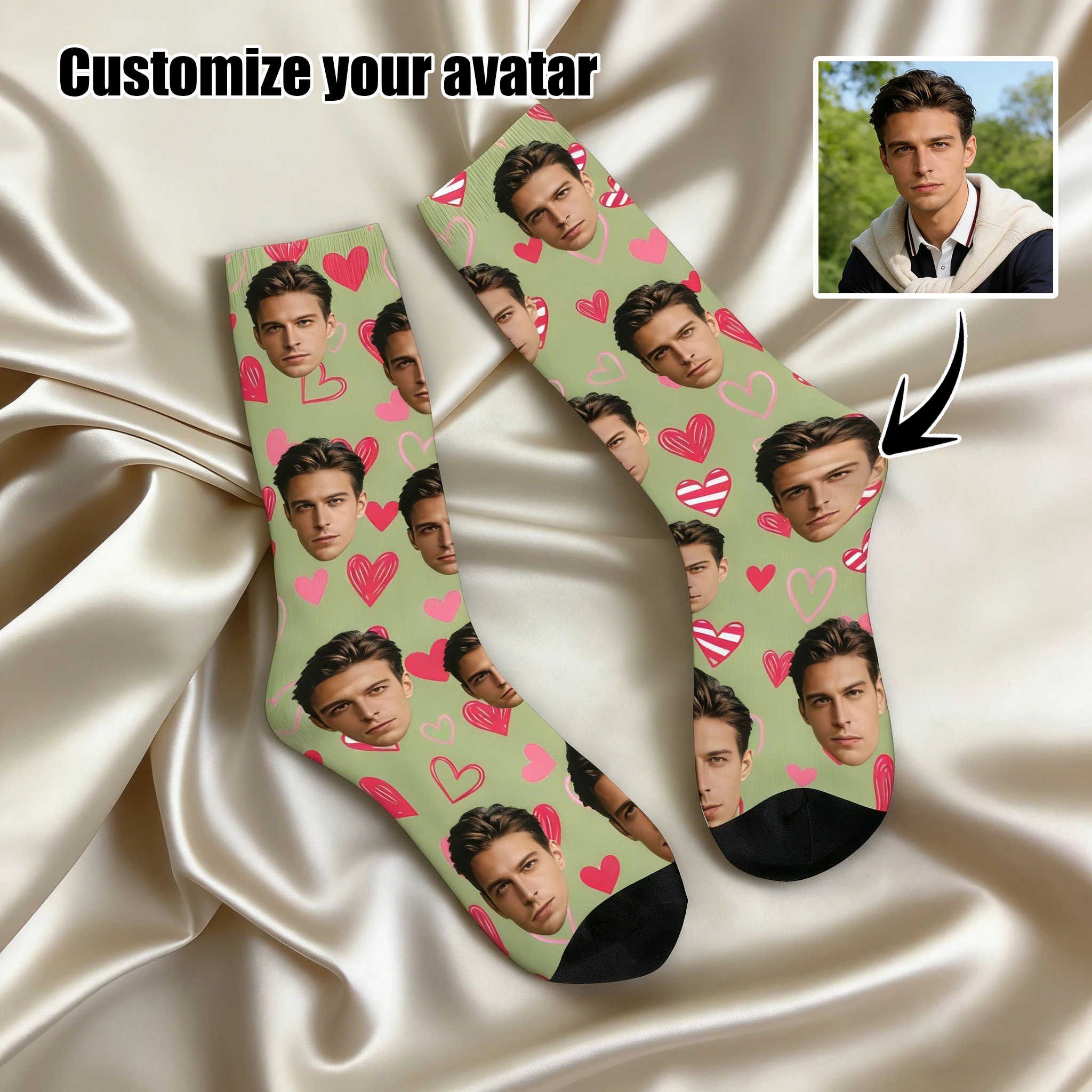 Custom avatar socks for men and women custom photo socks DIY personalized picture socks photo socks personalized gifts