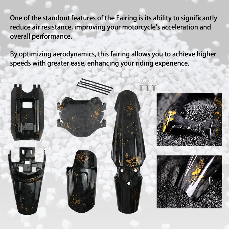 LINGQI Front Rear Mudguard Pit Dirt Bike Motorcycle Plastic Body Fender Fairing Kit for Light Bee X S Electric Motocross - view 4