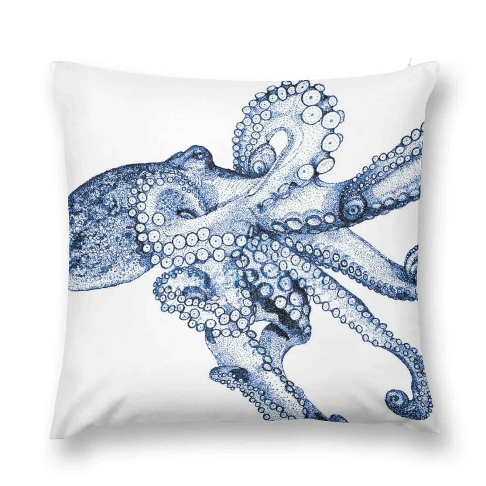 

Blue Octopus Throw Pillow Decorative Cushion luxury throw pillow covers pillow