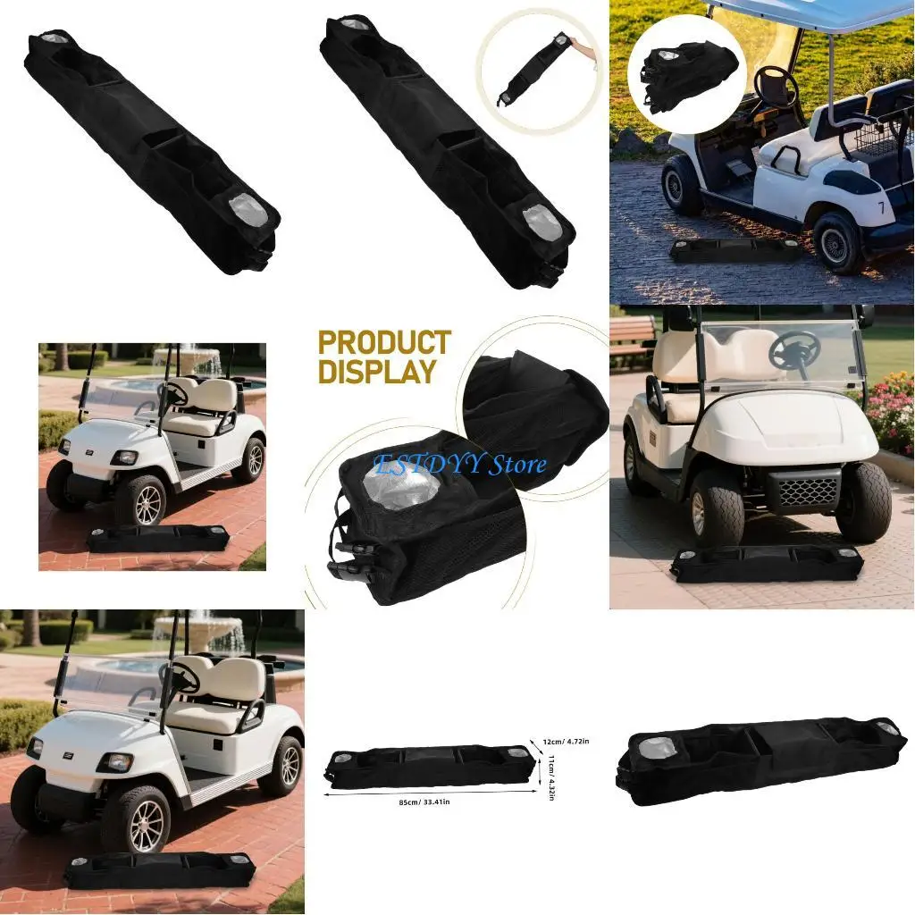 

G6DE Folding Universals Golf Cart Storage Basket Golf Cart Front Storage Rack No Drill Storage Tray