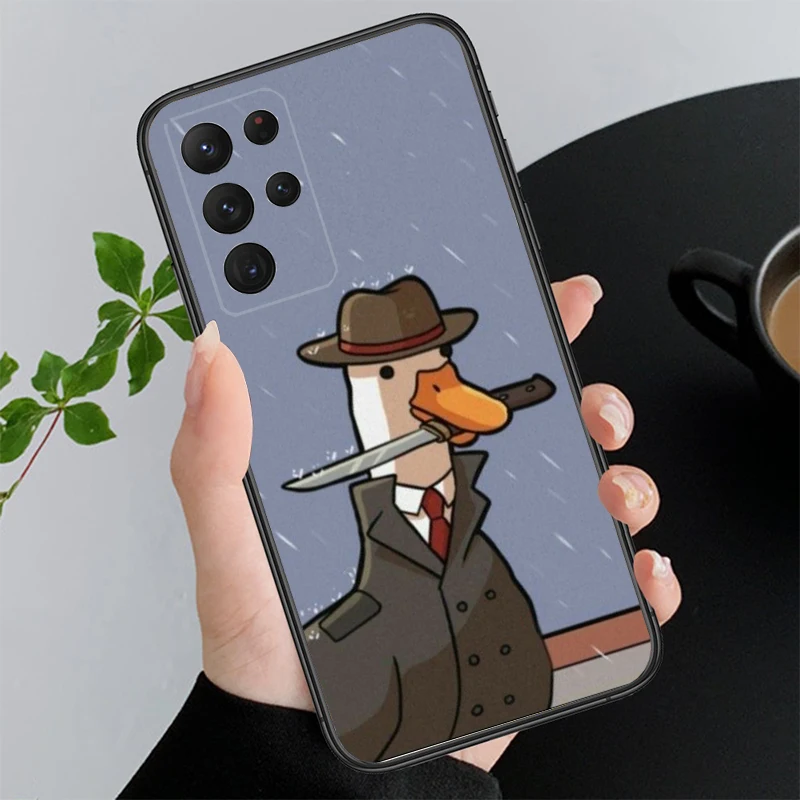 Cartoon Cute Goose Duck Phone Case for Samsung Galaxy A73 A13 A22  A32 A71 A33 A52 A53 A72 A73 A51 A31 A23 A34 A54 A52 A53S