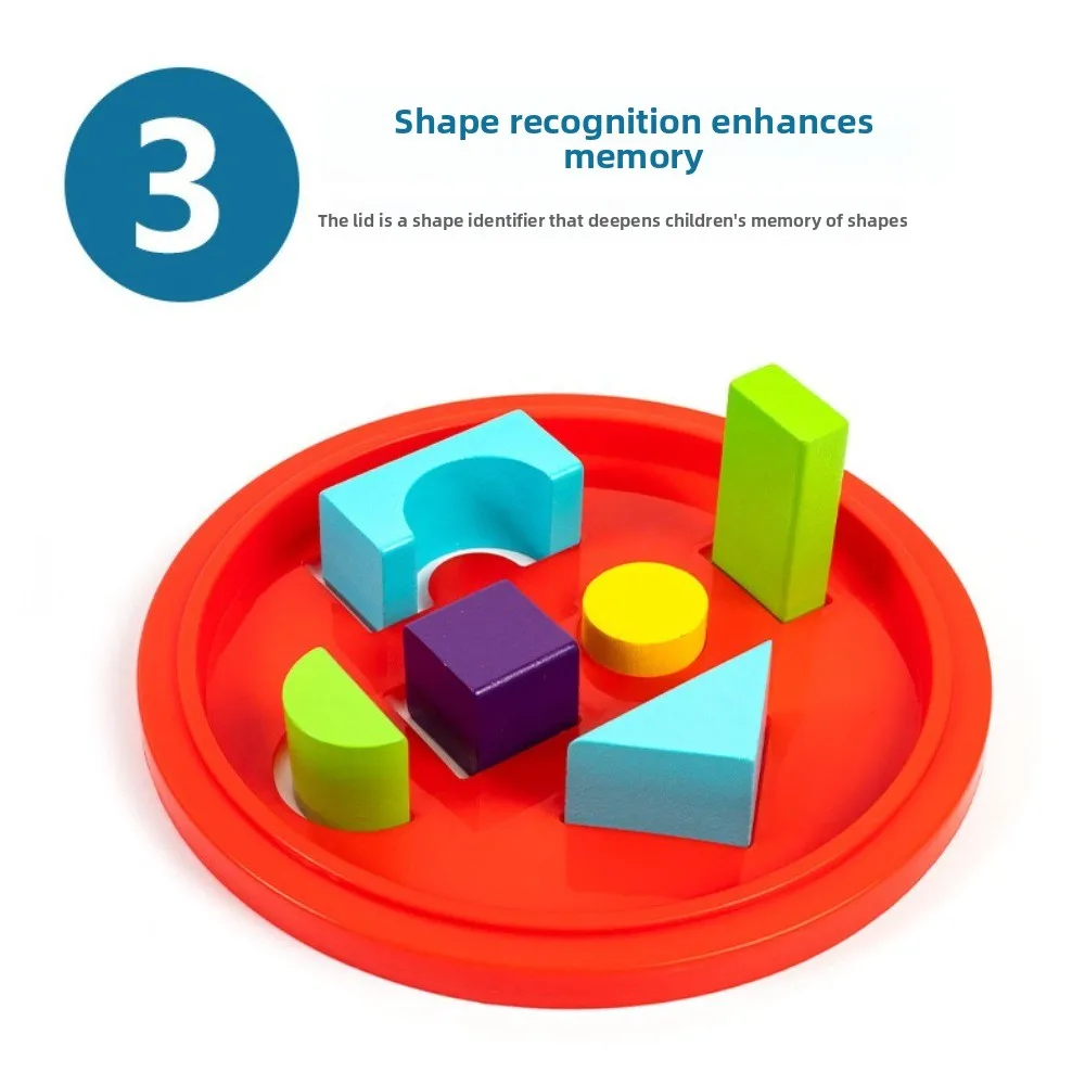 40PCS/SET Colorful Wooden Building Blocks Learning Sensory with Storage Bag Early Educational Toys Wooden 3D Stacking Blocks