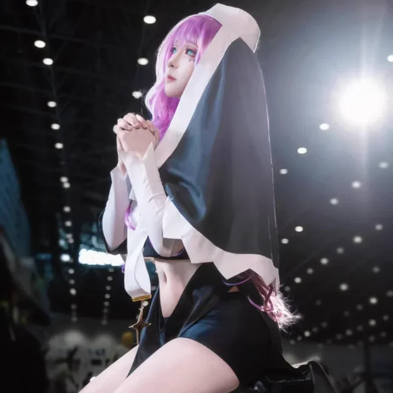 Sister Gigant Sexy Nun Battle Suit Cosplay Women's Cross Dressing Uniform Halloween Carnival Performance Show