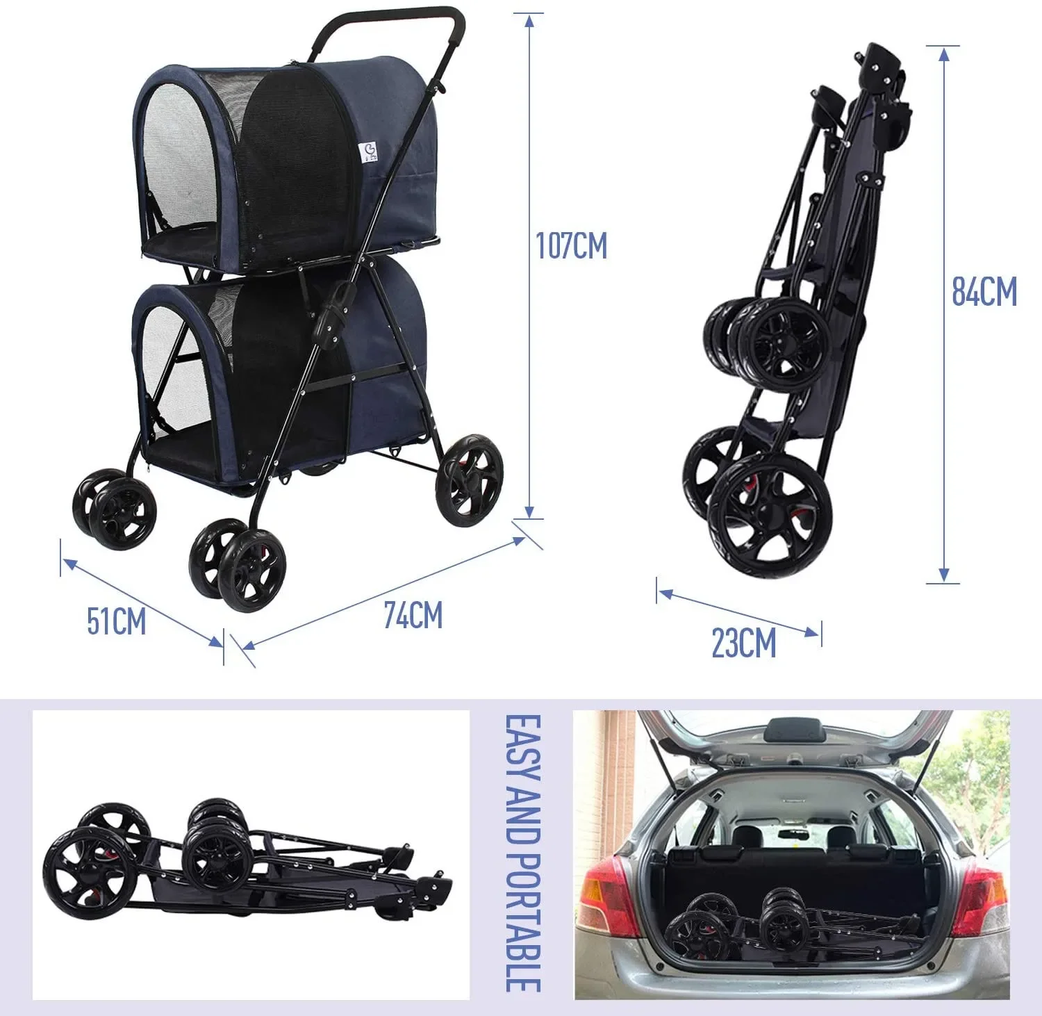 pet trolley with wheels sporty double dog stroller auto folding pink dog stroller 2 dogs