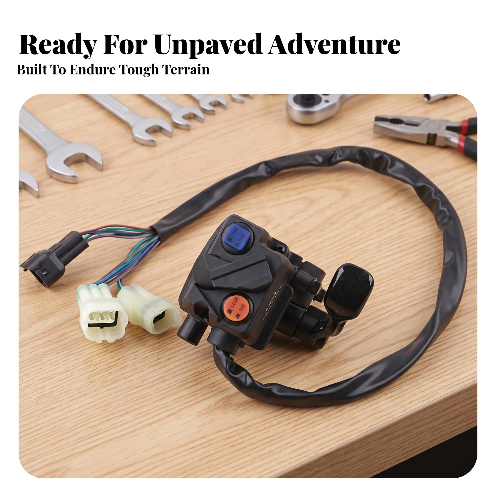 Handlebar Control Switch with Wiring Harness Right-Side Combination Switch Assembly Multifunctional Easy to Install