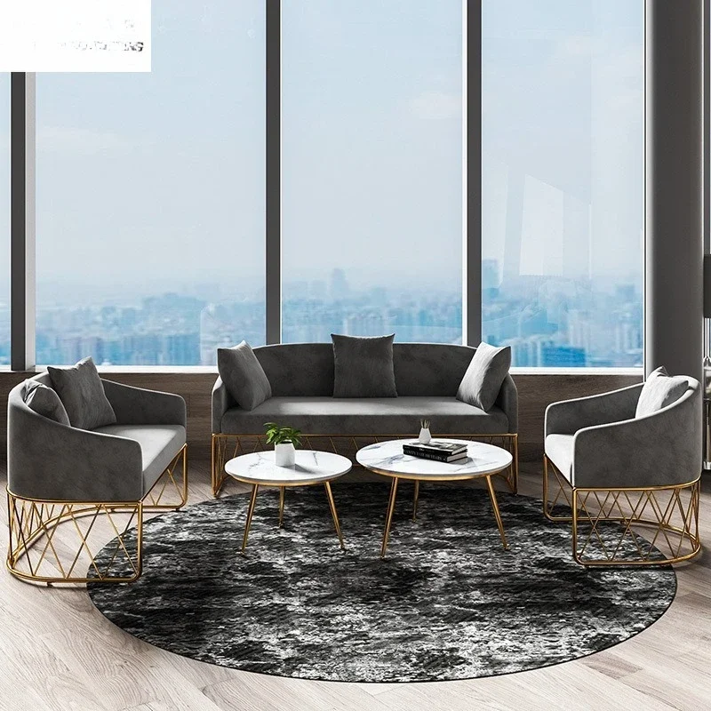Nordic sofa coffee table combination, the company meets guests to negotiate card seat clothing store fabric