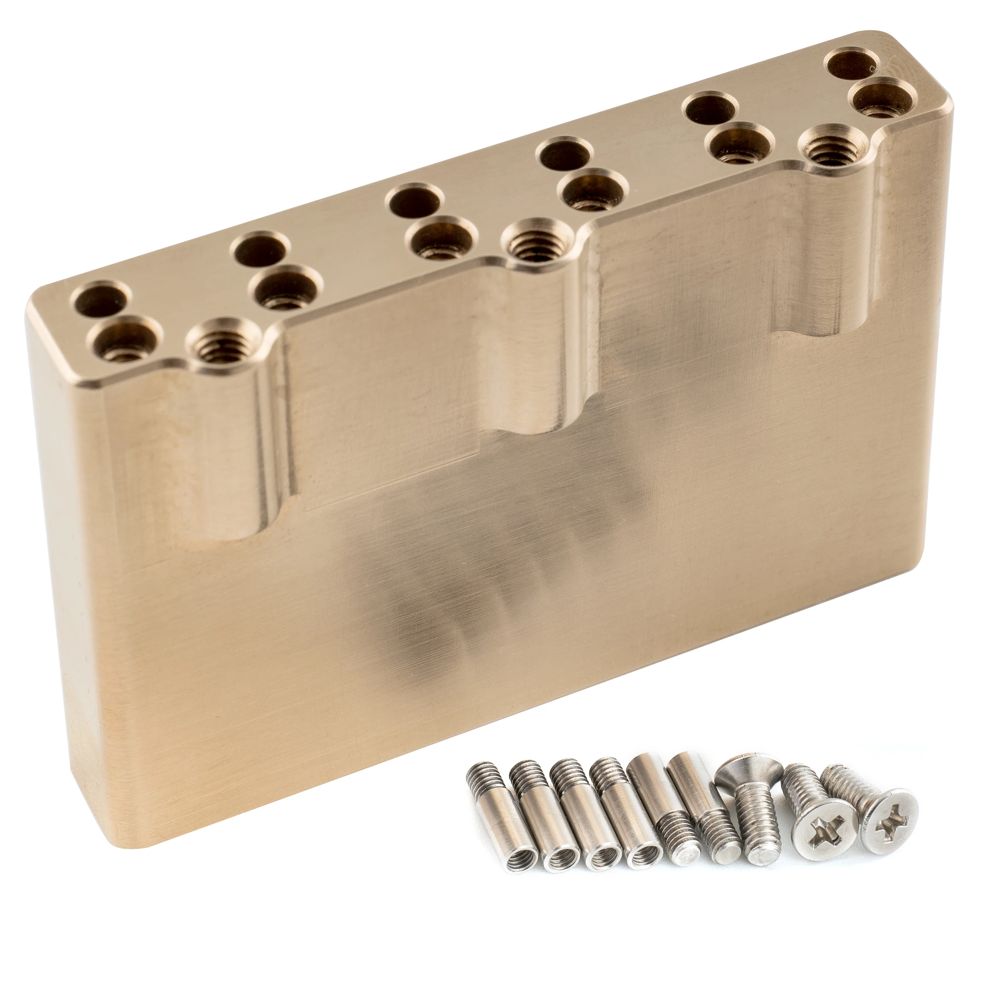 

Musiclily Ultra 54mm(2-1/8 inch) Full Solid Brass Tremolo Block for Wilkinson By GOTOH VG300/VS100N Tremolo Bridge, 41mm Tall