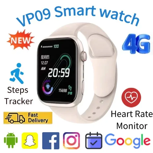 

Master VP09 Смарт-часы 4G 5G Dual SIM Android OS GPS-навигация WIFI 8MP Камера Google Поддержка спорта на открытом воздухе для мужчин и женщин
