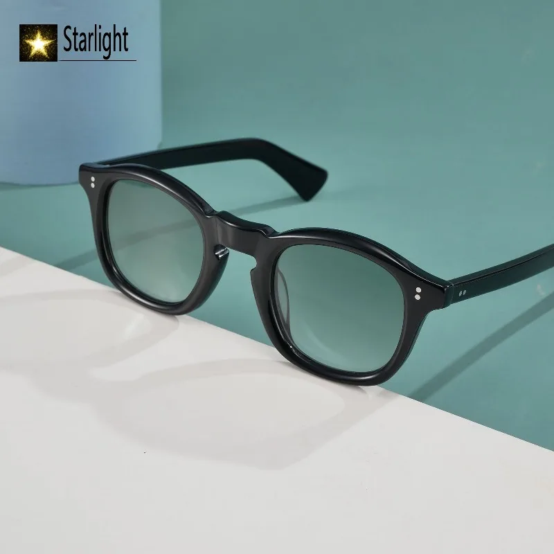 

High Quality Acetate Sunglasses Men Thick Glasses Women Rice Nail Fashion High-definition UV Protection UV400 Classic Travel