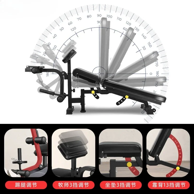 

2026 Foldable Steel Adjustable Dumbbell Bench Decline Function Bodybuilding Fitness Equipment