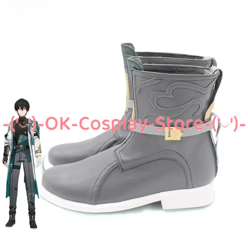 Game Honkai Star Rail Danheng Cosplay Shoes PU Leather Shoes Halloween Boots Dan Heng Cosplay Props Custom Made