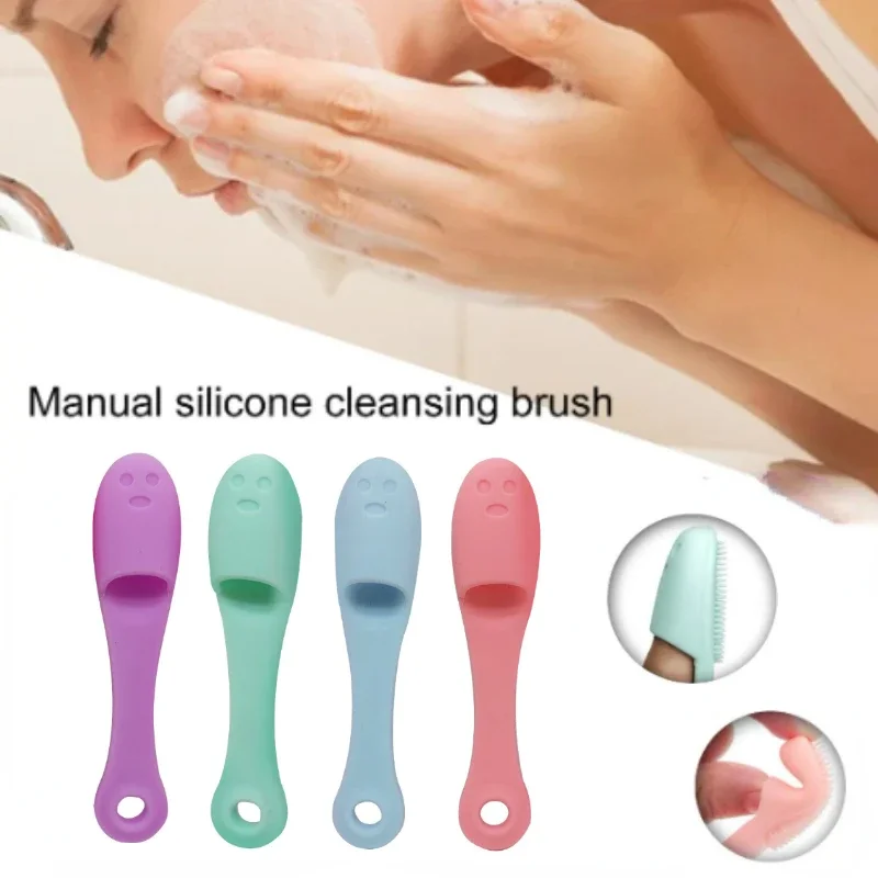 

5pcs\set Finger Shape Silicone Face Cleansing Brush Facial Cleanser Pore Cleaner Exfoliator Face Scrub Brush Skin Care Tool