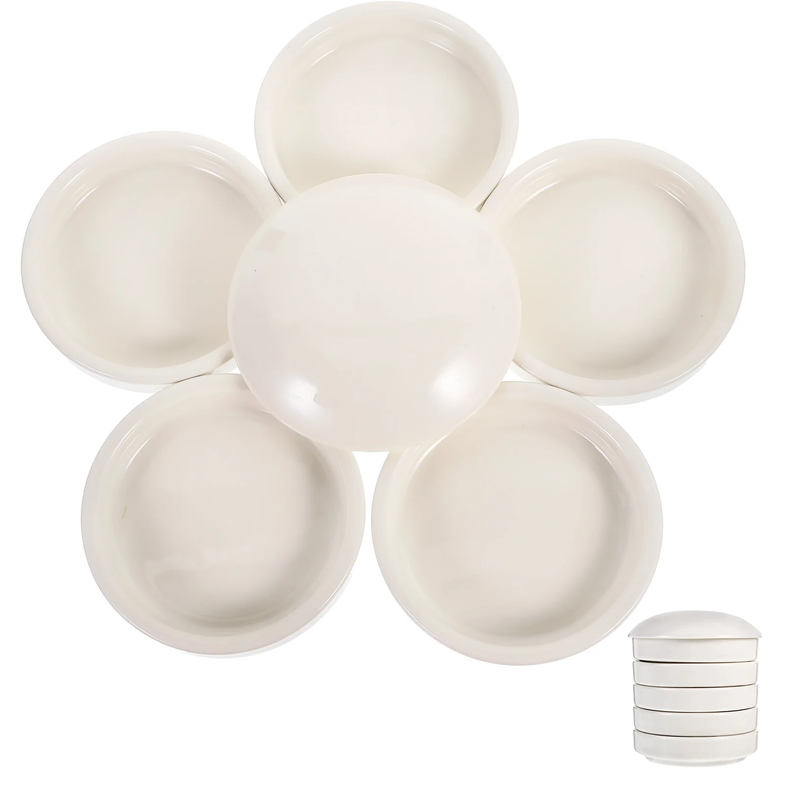 

1Set Ceramic Watercolor Mixing Palettes Durable Five-Layer Paint Color Mixer for Artists Beginners Students Practical Tray