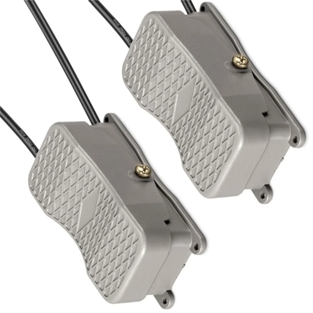 Dual Foot Pedal Switch Set 2PCS for Motor Direction For Reverse 220V 380V 15A Aluminum Alloy 142x62x50mm Dual Foot