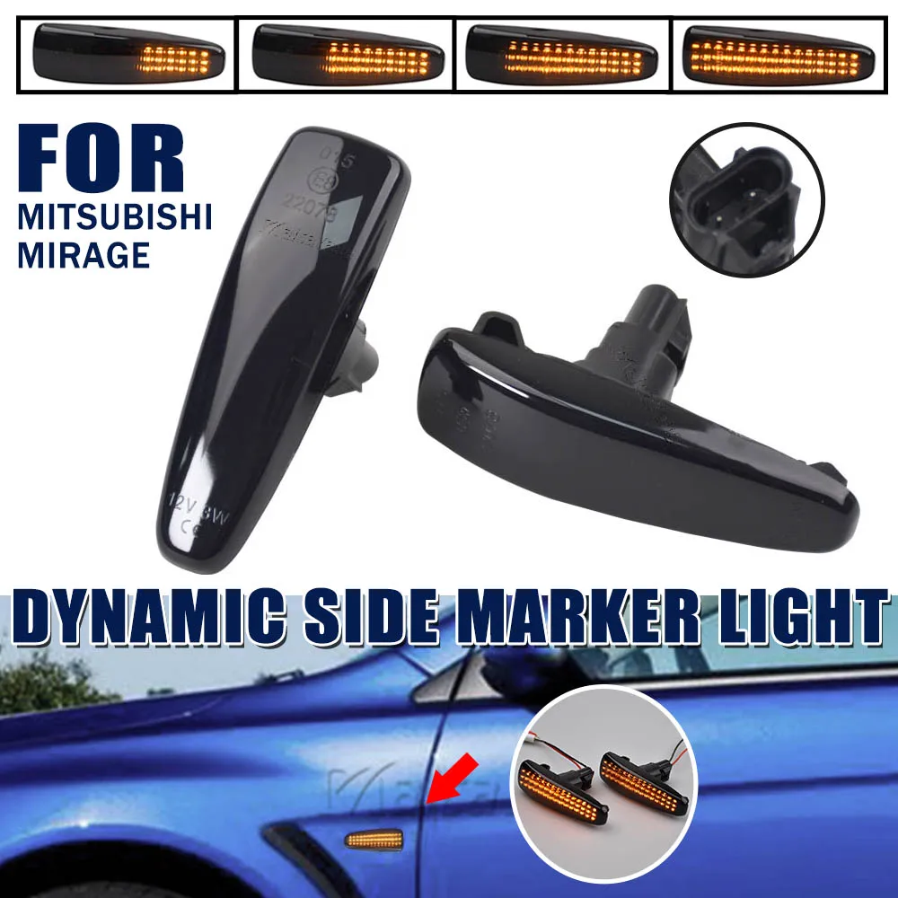 LED Dynamischer Blinker Seitenmarkierungsleuchte Sequentiell für Mitsubishi Lancer Evolution Evo X Outlander Sport RVR ASX Mirage 2014+ – Detail 2