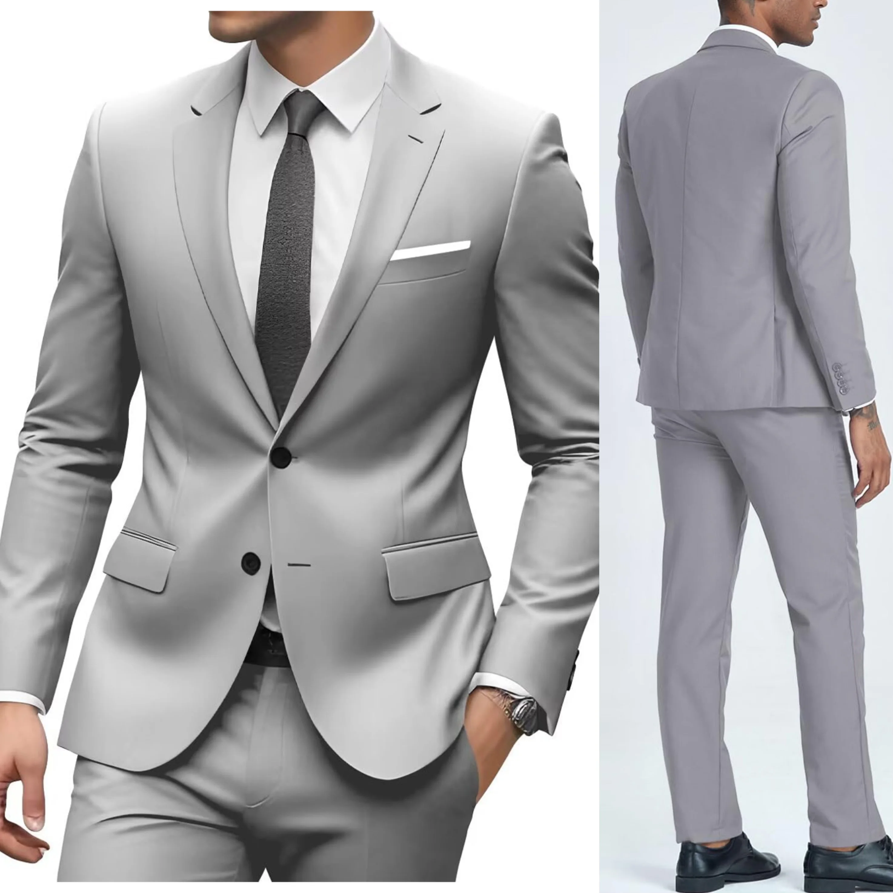 

High Quality Men Suits Formal Banquet Slim Fit Men Clothing Elegant Wedding 3 Piece Jacket Vest Pants Sets for Business Party