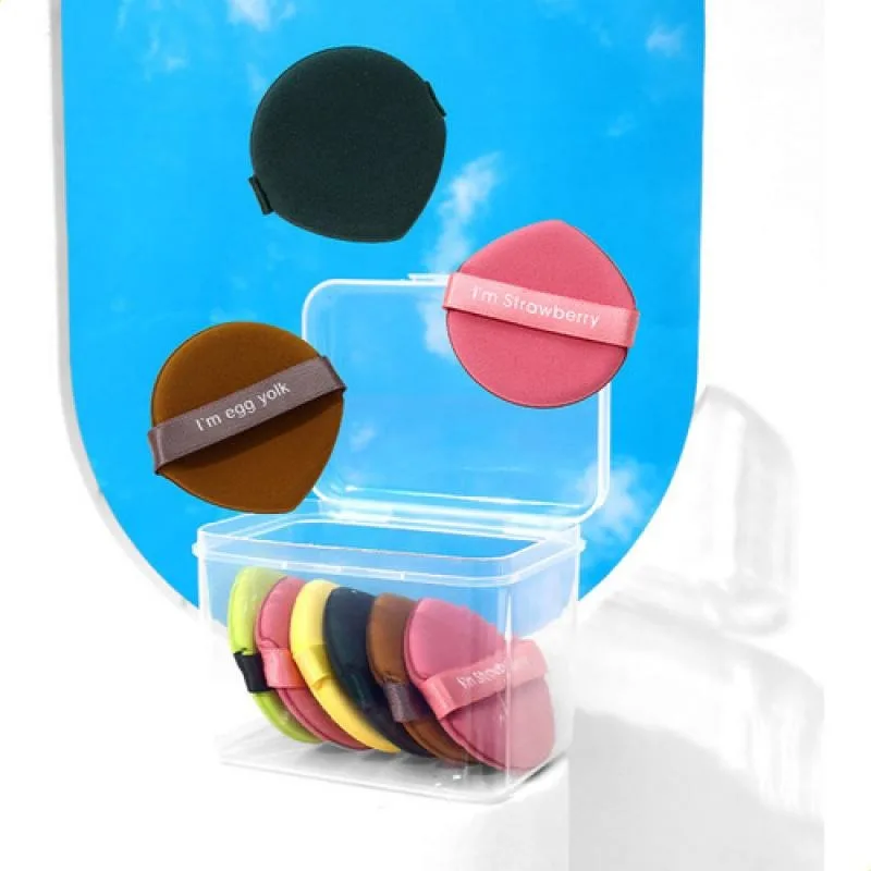 Round Shaped Double Sided Air Cushion Powder Puff Wet Dry Dual Use Makeup Sponge No Powder Absorption Cosmetic Puff for Makeup