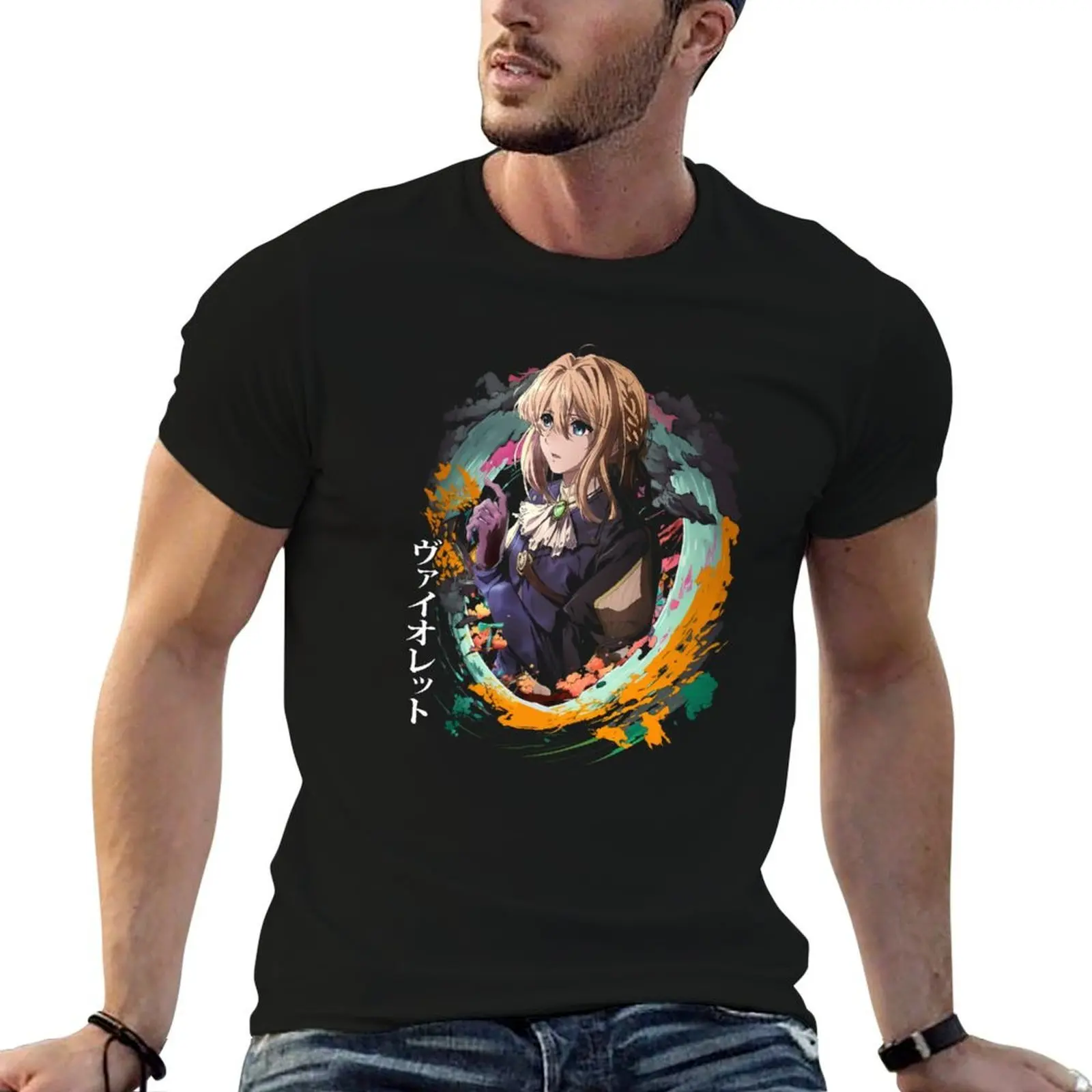 Violet Evergarden Stunning Visuals Abound T-Shirt anime stuff funny costumes fruit of the loom mens t shirts