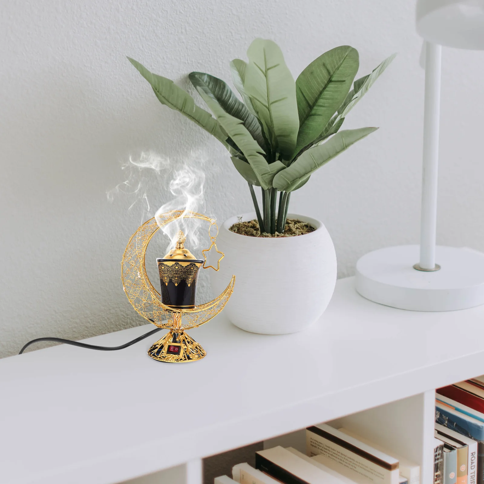 

Household Electric Incense Burner Ceramic Plug-in Heat-Resistant Arabic Style Decorative Aromatherapy Incense Burner Us Plug