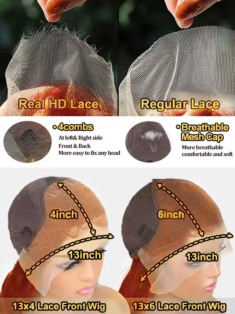 99J バーガンディ 32インチ ディープウェーブ 13x6 カール レースフロントウィッグ レッドワイン ウォーターウェーブ 13x4 HD 透明レースフロント 人毛ウィッグ