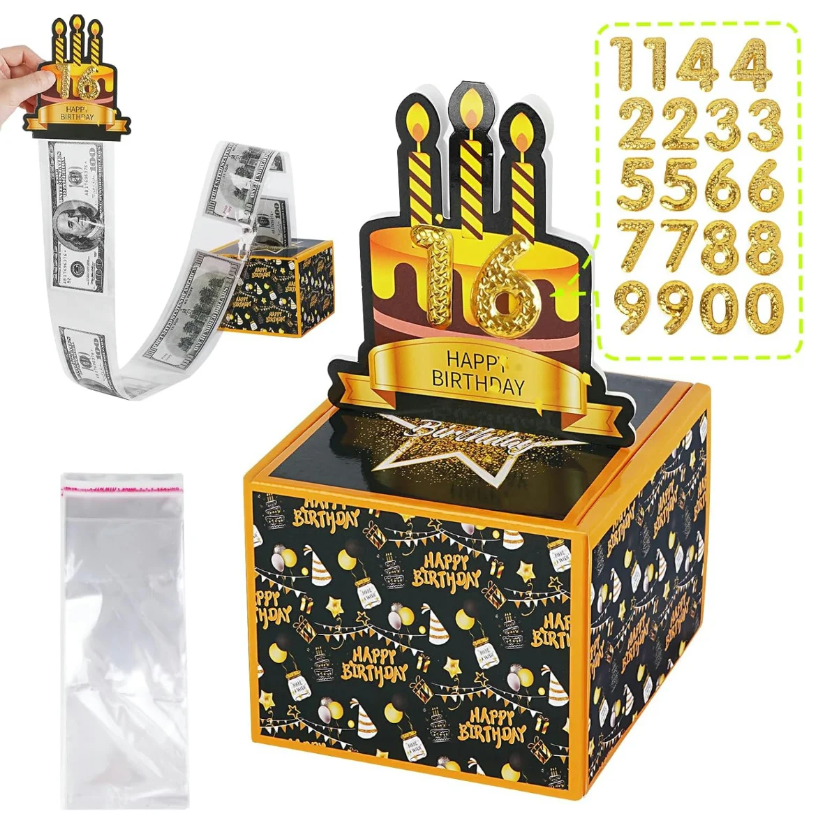 

Birthday Money Pull Box, Money Box for Cash Gift, A Fun Way to Give Cash Gifts to Close Family and Friends on Birthdays Party