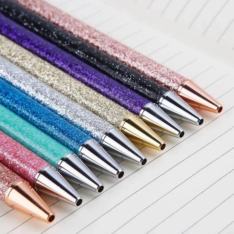 W89C Luxury Bling Metal Boleta Pen 1.0 mm Glitter Fluk Supplies SCH