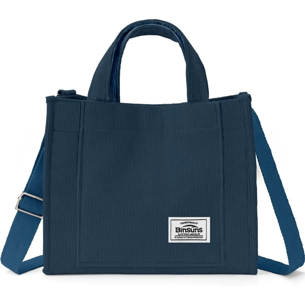 

Corduroy Tote Bag for Women Small Satchel Bag Mini Tote Bag Aesthetic Crossbody Handbag - School Work Travel Shopping
