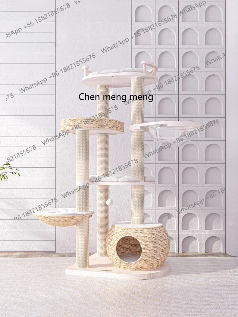 

X Cat climbing frame, nest tree integration, solid wood, pine, summer cat frame toy